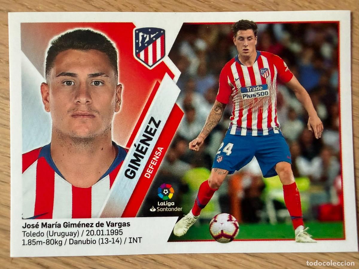 Cromos de f&uacute;tbol: 6 GIMENEZ ATLETICO MADRID 19 20 2019 2020 LIGA SANTANDER COLECCIONES ESTE SIN PEGAR STICKER