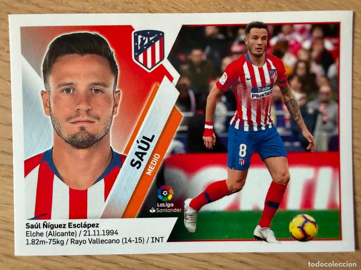 Cromos de f&uacute;tbol: 10 SAUL ATLETICO MADRID 19 20 2019 2020 LIGA SANTANDER COLECCIONES ESTE SIN PEGAR STICKER