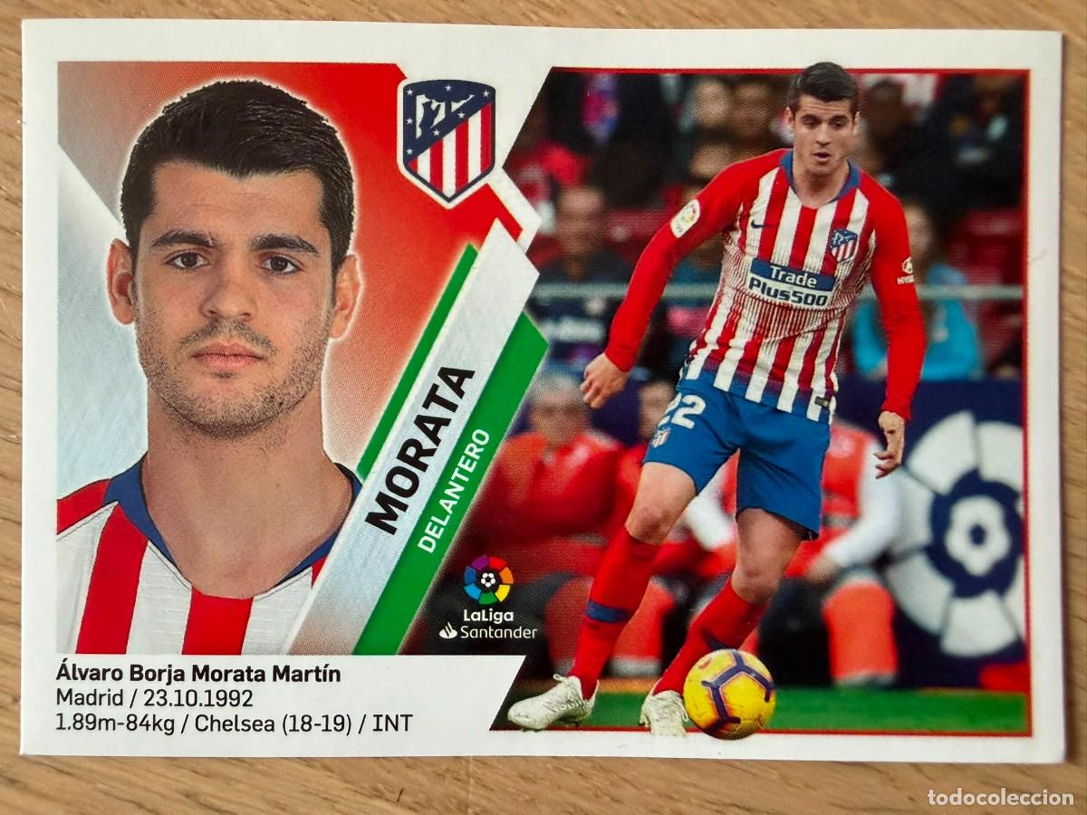 Cromos de f&uacute;tbol: 14 MORATA ATLETICO MADRID 19 20 2019 2020 LIGA SANTANDER COLECCIONES ESTE SIN PEGAR STICKER