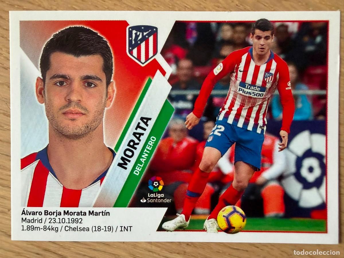 Cromos de f&uacute;tbol: 14 MORATA ATLETICO MADRID 19 20 2019 2020 LIGA SANTANDER COLECCIONES ESTE SIN PEGAR STICKER