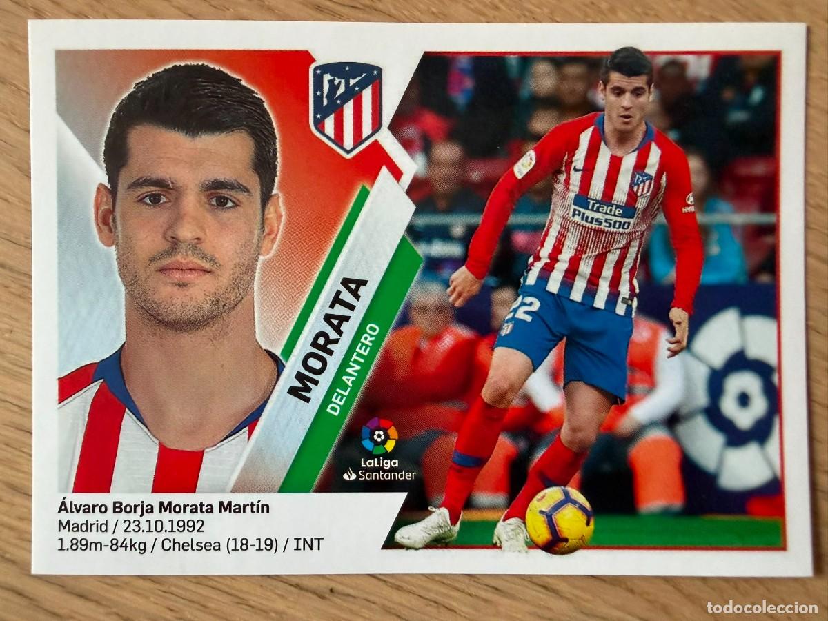 Cromos de f&uacute;tbol: 14 MORATA ATLETICO MADRID 19 20 2019 2020 LIGA SANTANDER COLECCIONES ESTE SIN PEGAR STICKER