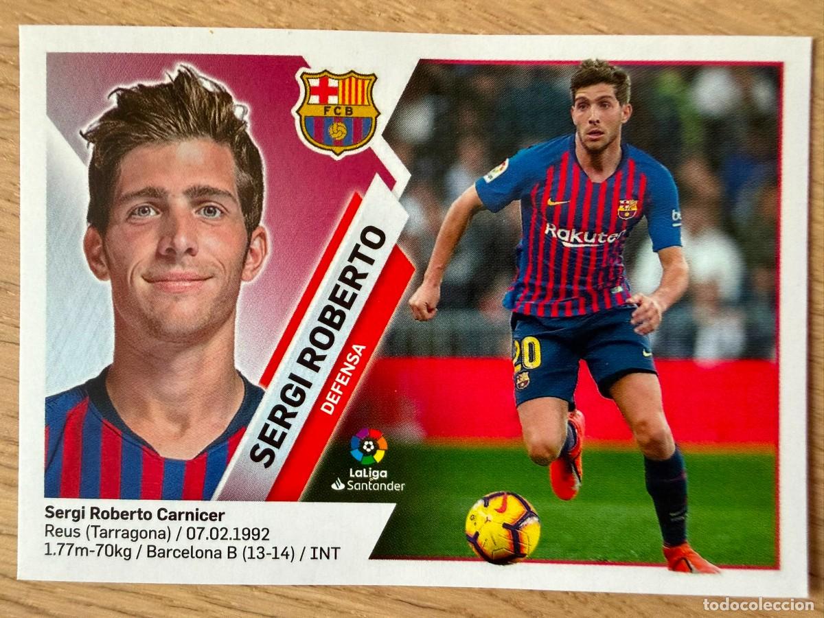 Cromos de f&uacute;tbol: 4A 4 A SERGI ROBERTO BARCELONA 19 20 2019 2020 LIGA SANTANDER COLECCIONES ESTE SIN PEGAR STICKER