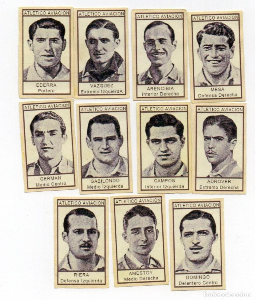 Cromos de f&uacute;tbol: AT, AVICCION 1943. DE CHOCOLATES NIETO.