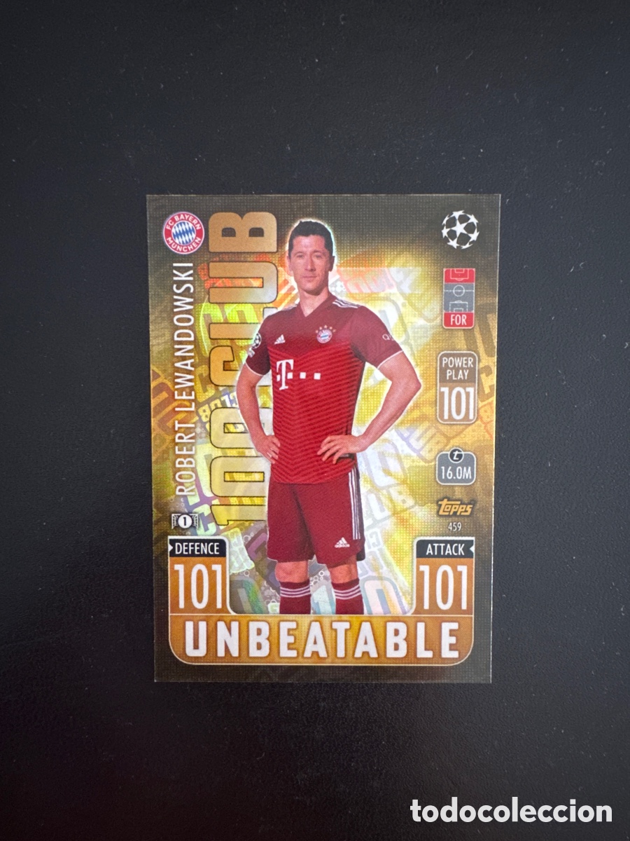 Cromos de Futebol: LEWANDOWSKI 100 CLUB N&Uacute;MERO 459 MATCH ATTAX 2021 2022
