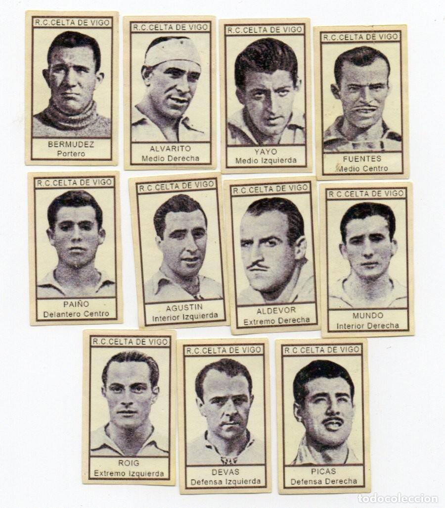 Cromos de f&uacute;tbol: CELTA DE VIGO 1943, DE CHOCOLATES NIETO.