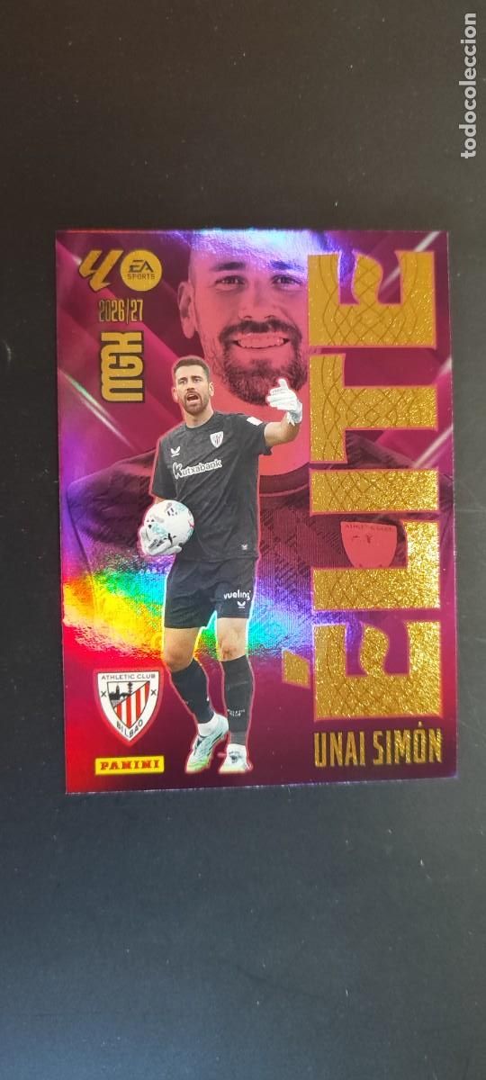 Cromos de f&uacute;tbol: MEGACRACKS 2026/27 CARD ELITE UNAI SIMON ATLETIC CLUB # 17 PANINI