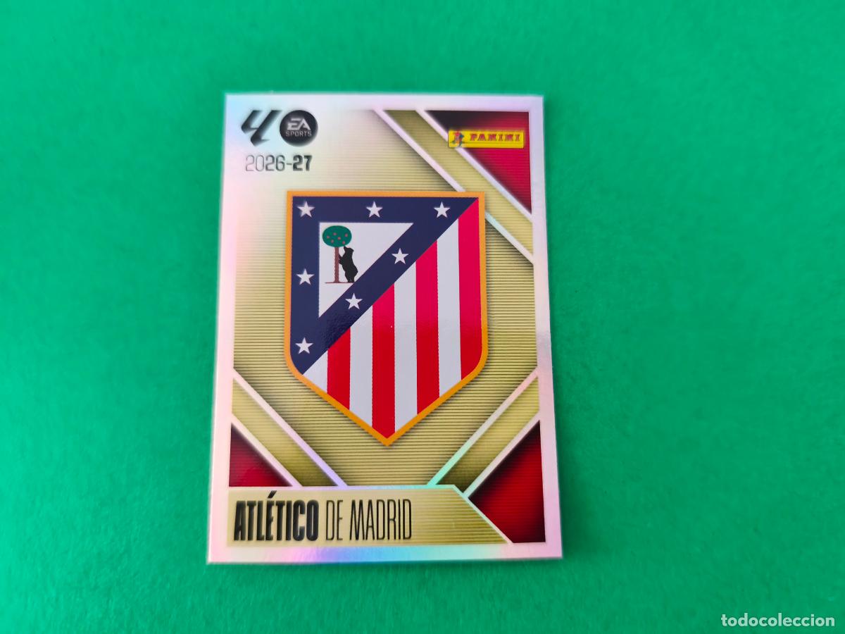 Cromos de f&uacute;tbol: CROMO FUTBOL ESCUDO ATLETICO DE MADRID SIN PEGAR N&ordm; 1 LIGA ESTE 2026-2027/26-27