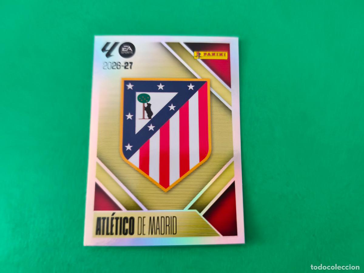 Cromos de f&uacute;tbol: CROMO FUTBOL ESCUDO ATLETICO DE MADRID SIN PEGAR N&ordm; 1 LIGA ESTE 2026-2027/26-27
