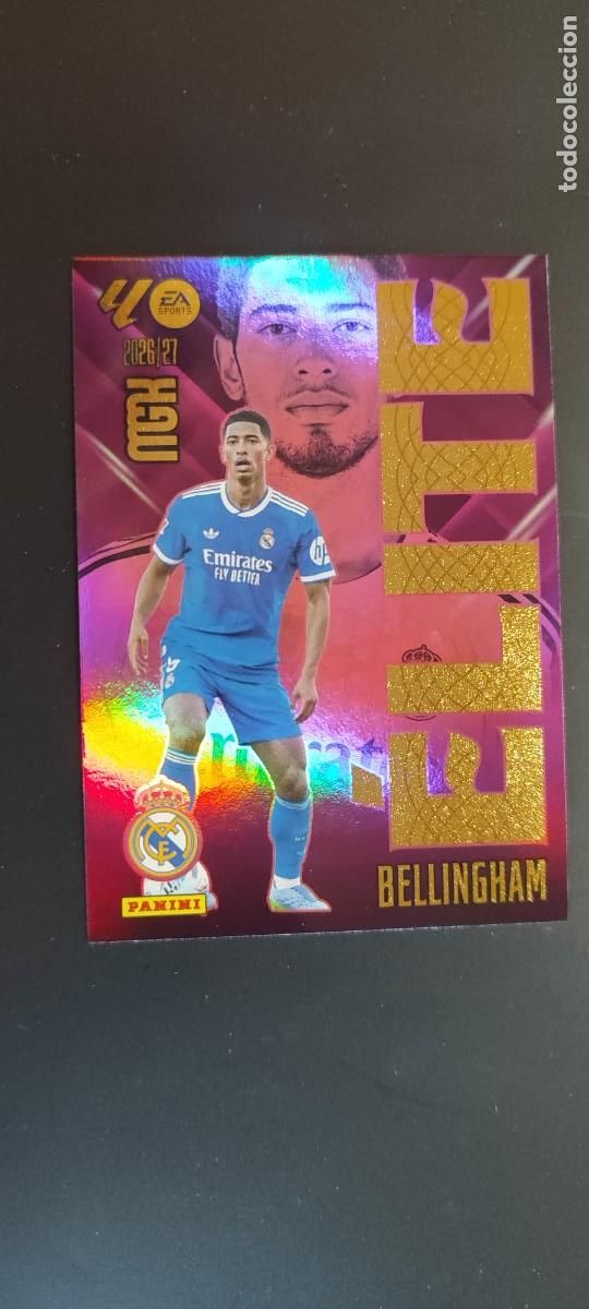 Cromos de f&uacute;tbol: MEGACRACKS 2026/27 CARD ELITE BELLINGHAM REAL MADRID # 2 PANINI