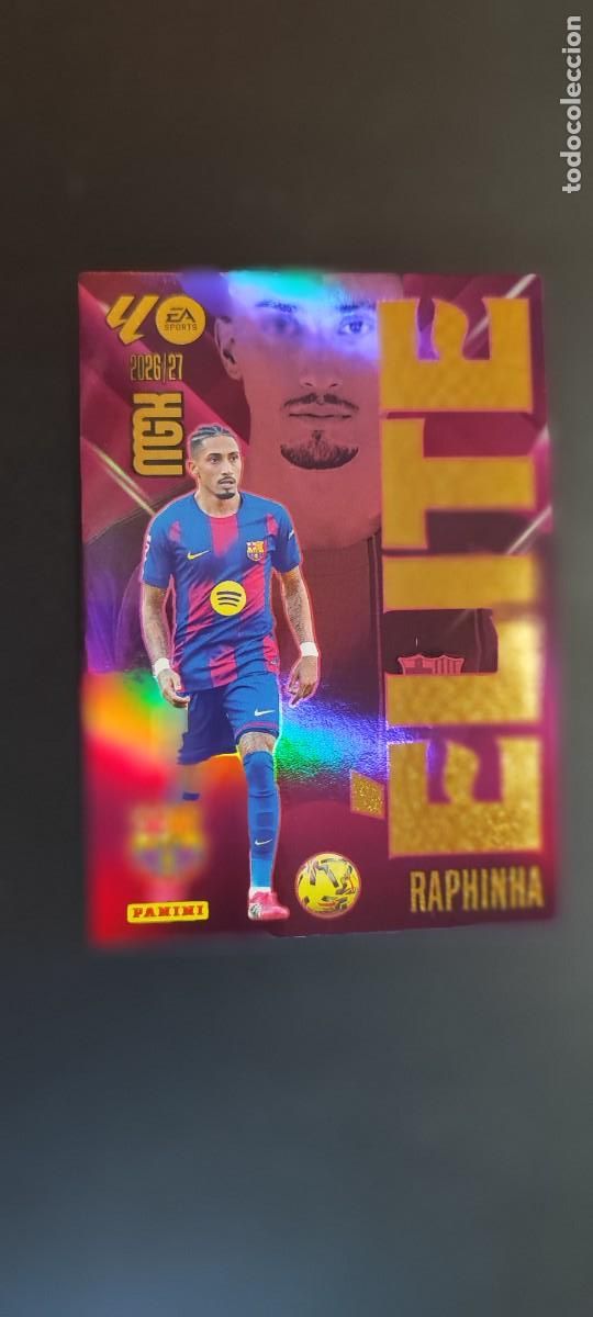 Cromos de f&uacute;tbol: MEGACRACKS 2026/27 CARD ELITE RAPHINHA FC BARCELONA # 16 PANINI
