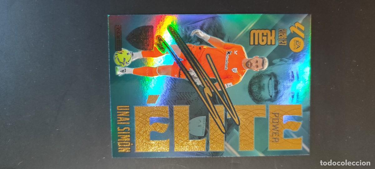 Cromos de f&uacute;tbol: MEGACRACKS 2026/27 CARD ELITE POWER UNAI SIMON FIRMADA ATLETIC CLUB # P17 PANINI