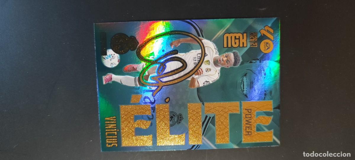 Cromos de f&uacute;tbol: MEGACRACKS 2026/27 CARD ELITE POWER VINICIUS REAL MADRID FIRMADA# P18 PANINI