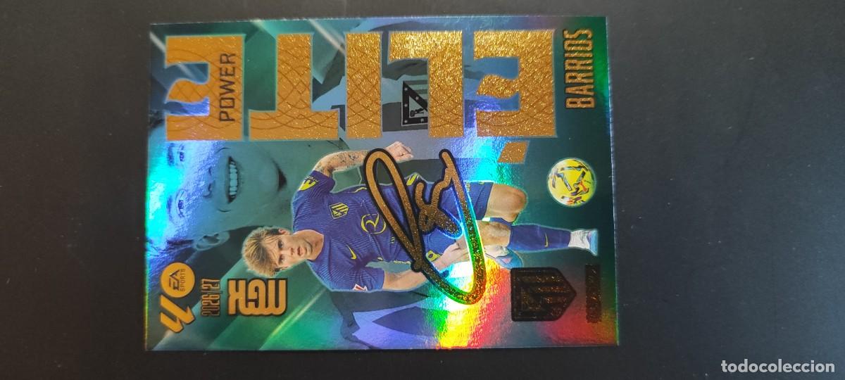 Cromos de f&uacute;tbol: MEGACRACKS 2026/27 CARD ELITE POWER BARRIOS AT MADRID FIRMADA# P1 PANINI
