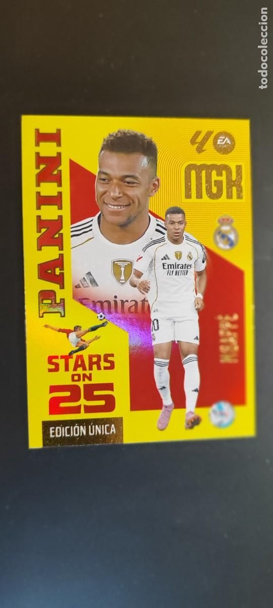 Cromos de f&uacute;tbol: MEGACRACKS 2026/27 CARD 25 ANIVERSARIO EDICION LIMITADA MBAPPE REAL MADRID # 450 PANINI