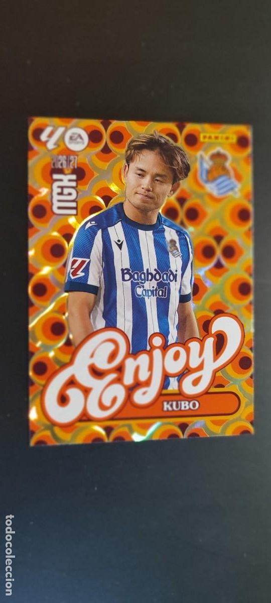 Cromos de f&uacute;tbol: MEGACRACKS 2026/27 CARD ENJOY KUBO REAL SOCIEDAD # 384 PANINI