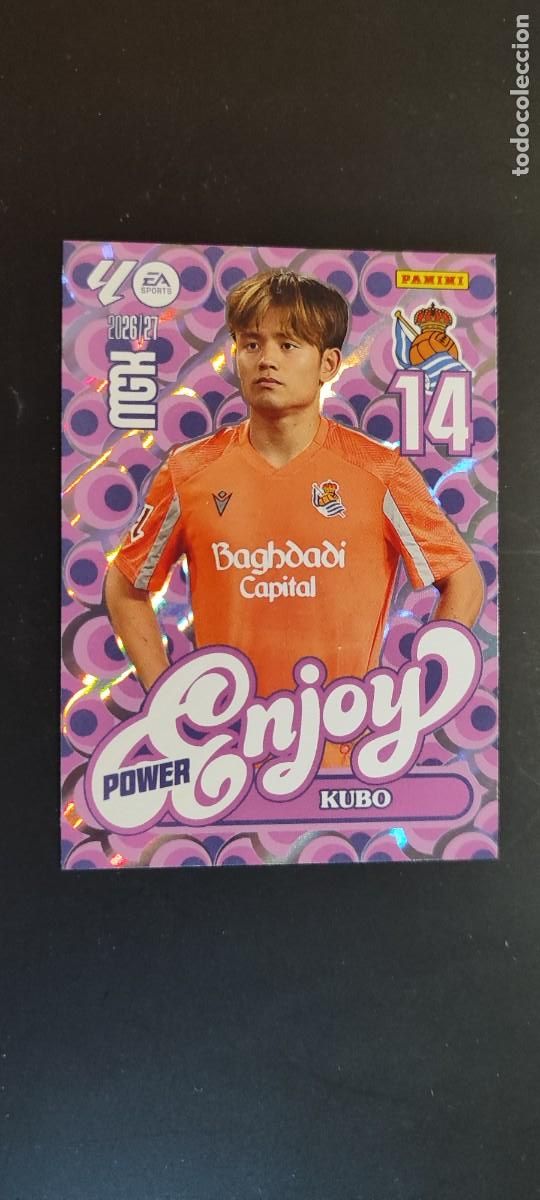 Cromos de f&uacute;tbol: MEGACRACKS 2026/27 CARD ENJOY POWER KUBO REAL SOCIEDAD # P384 PANINI