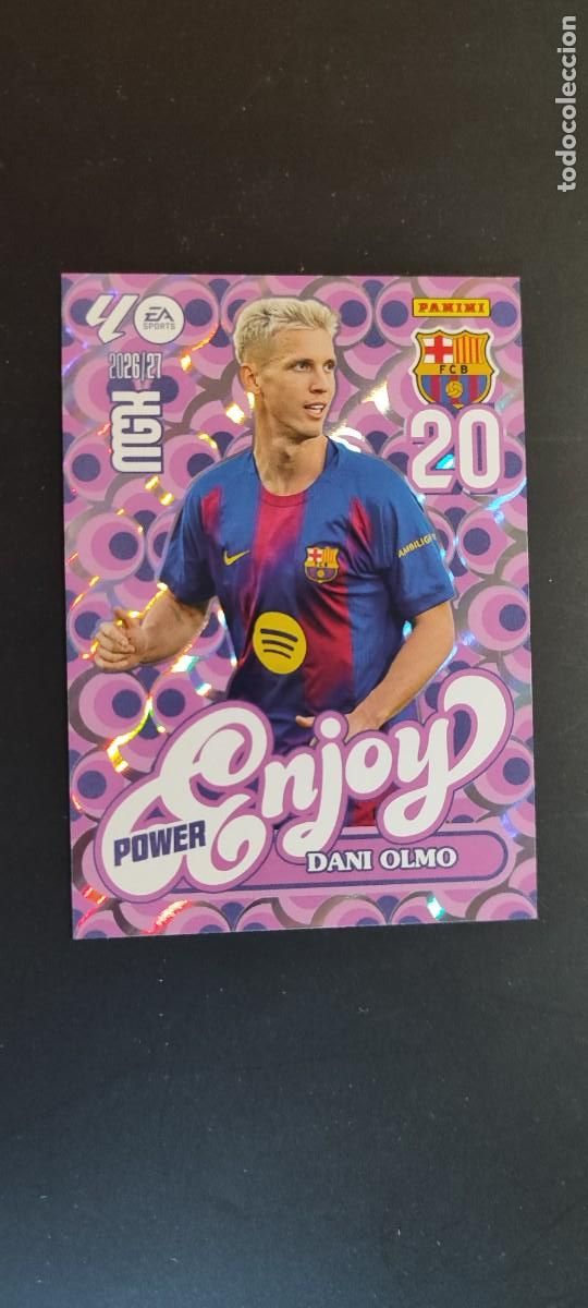 Cromos de f&uacute;tbol: MEGACRACKS 2026/27 CARD ENJOY POWER DANI OLMO FC BARCELONA # P381 PANINI