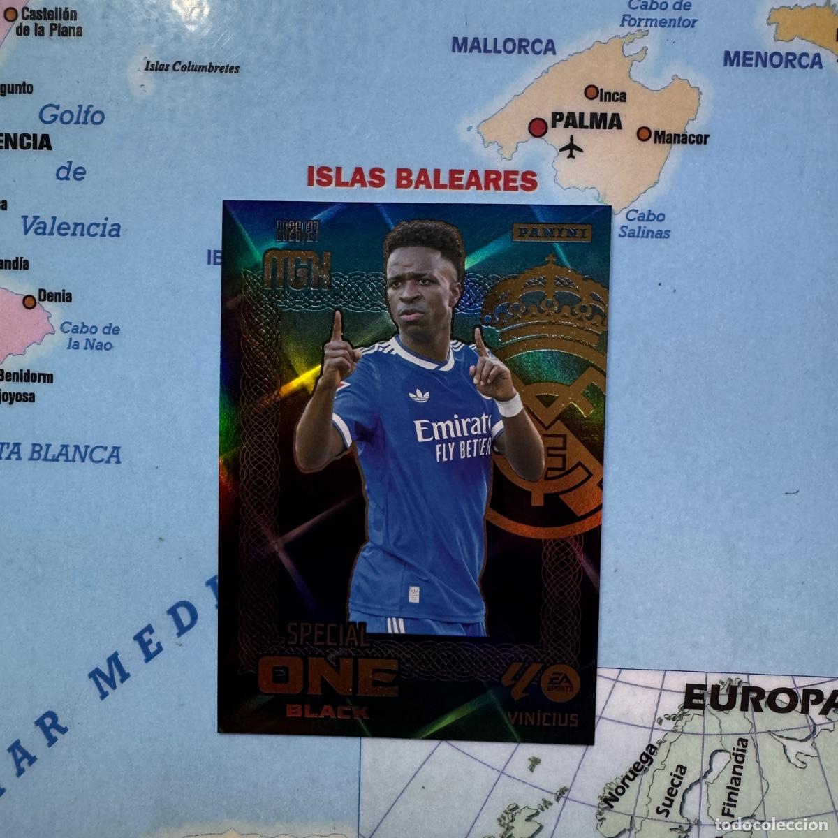 Cromos de f&uacute;tbol: Vinicius Special One Black Del Real Madrid megacracks 26-27 2026-2027
