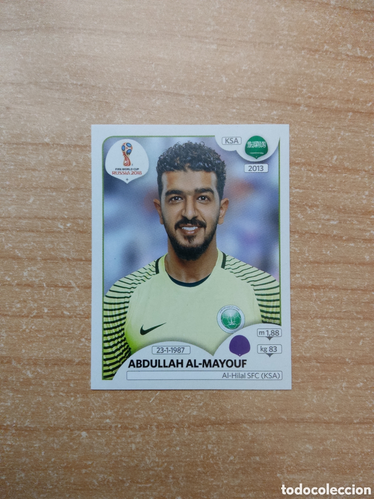 Cromos de f&uacute;tbol: 54 ABDULLAH AL MAYOUF ARABIA SAUDITA MUNDIAL 2018 RUSSIA
