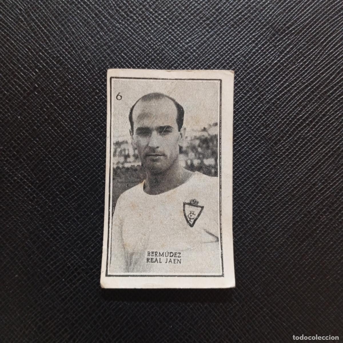 Fu&szlig;ball-Sticker: 6 BERMUDEZ REAL JAEN GRAFICAS BRASIL 1956 1957 FUTBOL LIGA 56 57 - DESPEGADO - A173 PG9