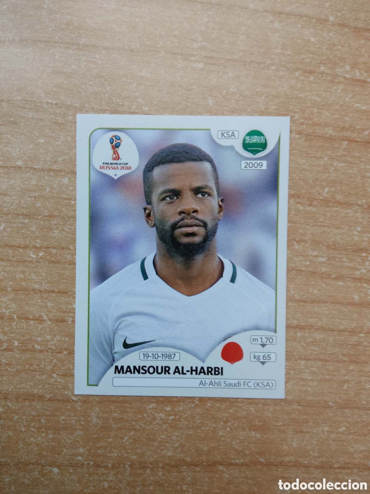 Fu&szlig;ball-Sticker: 57 MANSOUR AL HARBI ARABIA SAUDITA MUNDIAL 2018 RUSSIA