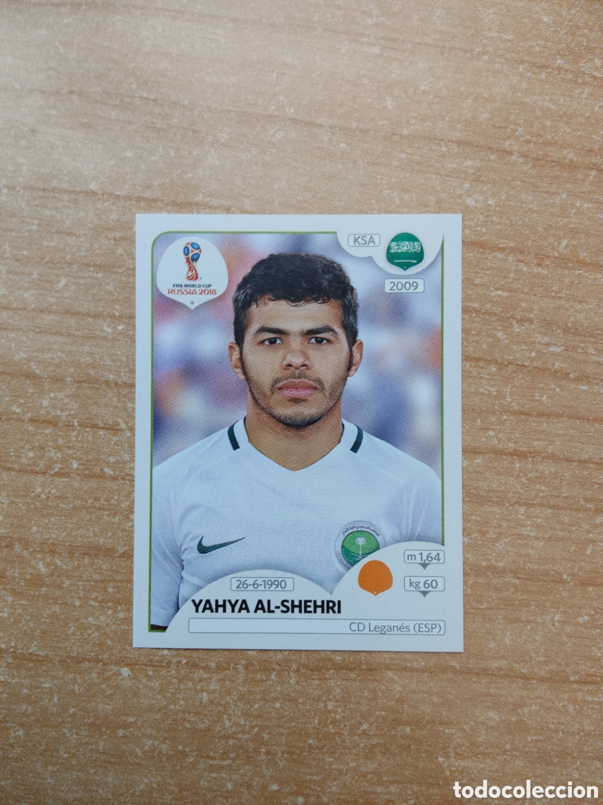 Football Stickers: 66 YAHYA AL SHEHRI ARABIA SAUDITA MUNDIAL 2018 RUSSIA