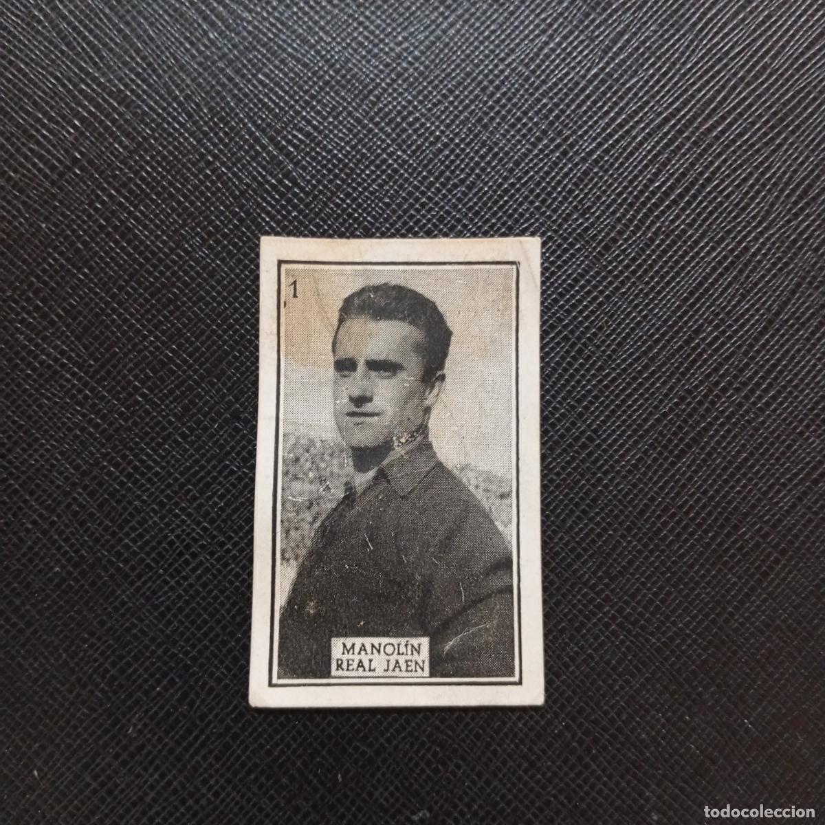 Football Stickers: 1 MANOLIN REAL JAEN GRAFICAS BRASIL 1956 1957 FUTBOL LIGA 56 57 - DESPEGADO - A173 PG12