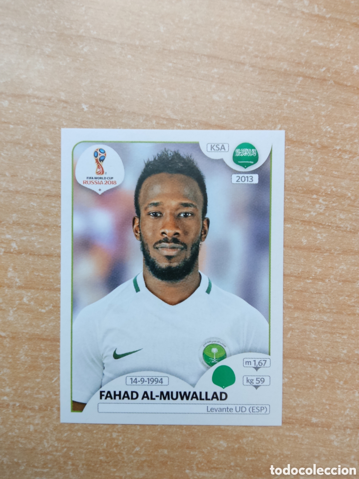 Cromos de f&uacute;tbol: 71 FAHAD AL MUWALLAD ARABIA SAUDITA MUNDIAL 2018 RUSSIA