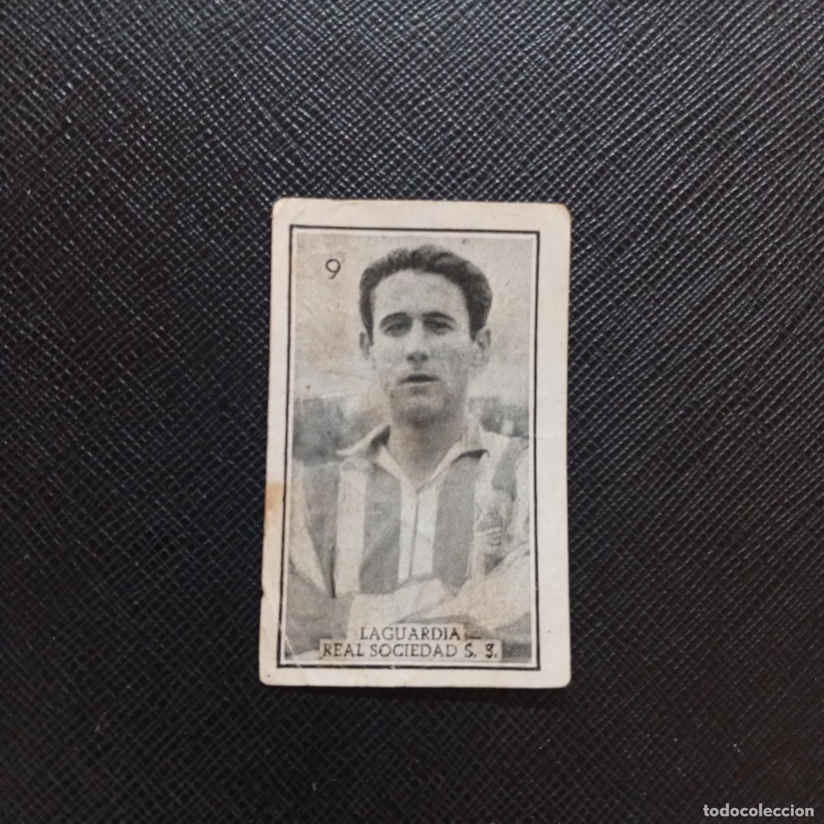 Football Stickers: 9 LAGUARDIA REAL SOCIEDAD GRAFICAS BRASIL 1956 1957 FUTBOL LIGA 56 57 - DESPEGADO - A173 PG18