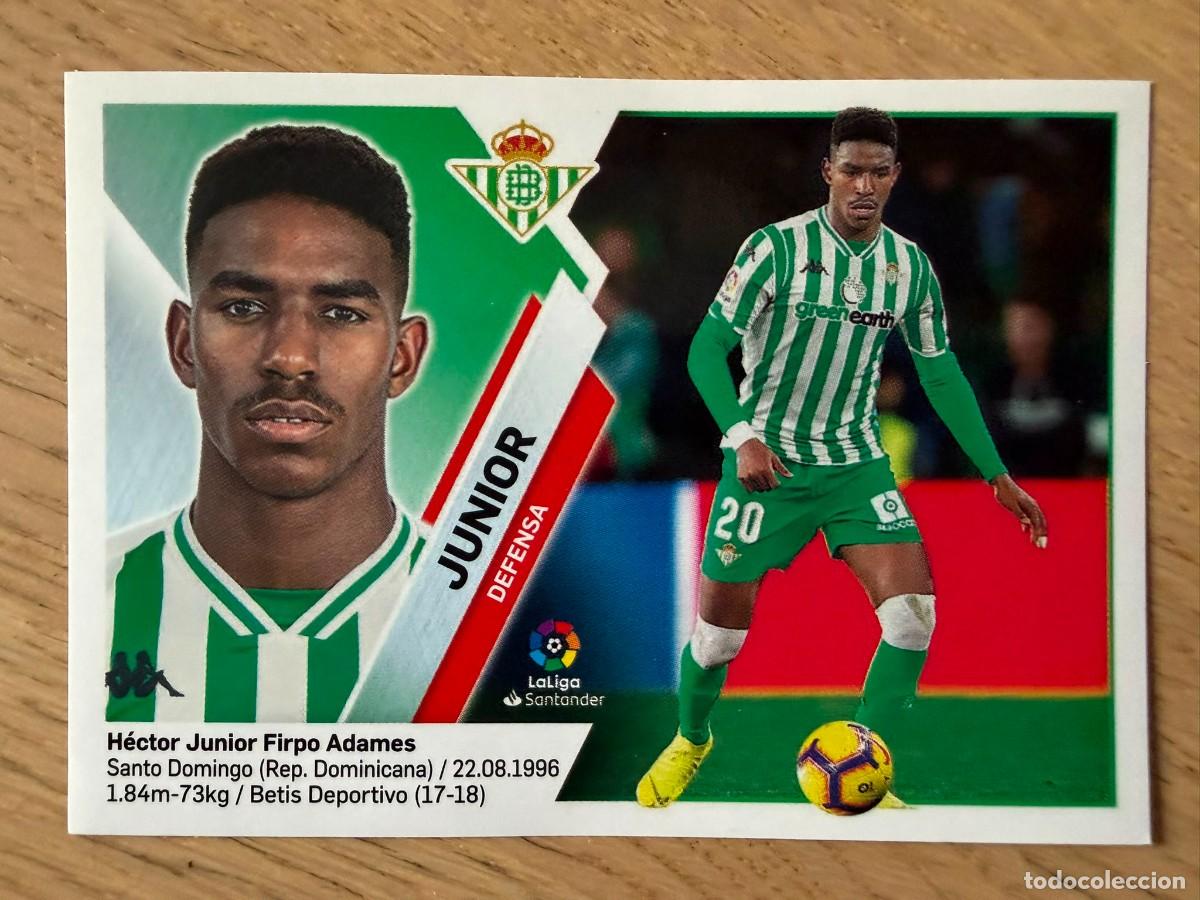 Cromos de f&uacute;tbol: 8 JUNIOR FIRPO REAL BETIS 19 20 2019 2020 LIGA SANTANDER COLECCIONES ESTE SIN PEGAR STICKER