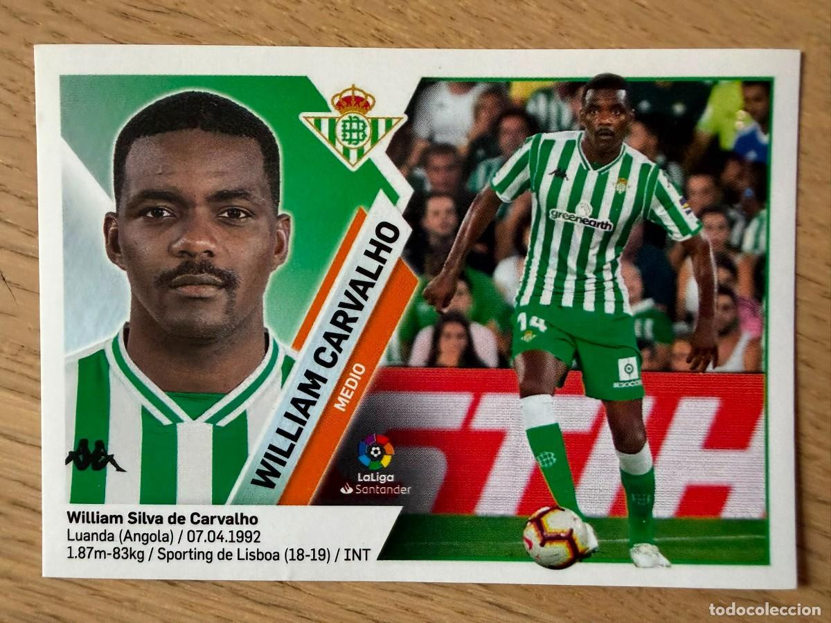 Cromos de f&uacute;tbol: 9 WILLIAM CARVALHO REAL BETIS 19 20 2019 2020 LIGA SANTANDER COLECCIONES ESTE SIN PEGAR STICKER