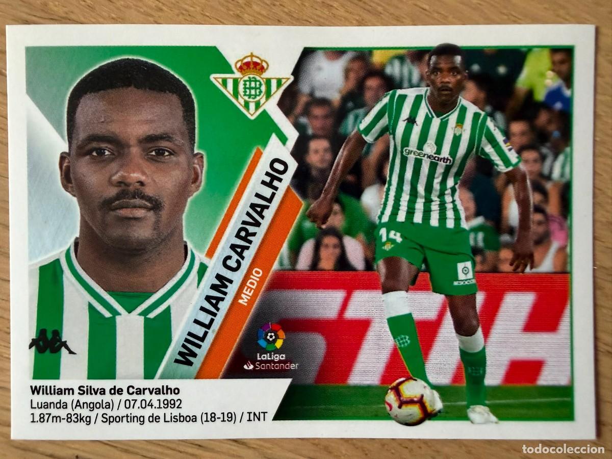 Cromos de f&uacute;tbol: 9 WILLIAM CARVALHO REAL BETIS 19 20 2019 2020 LIGA SANTANDER COLECCIONES ESTE SIN PEGAR STICKER