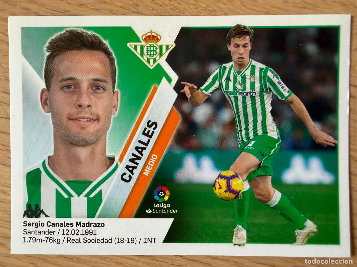 Cromos de f&uacute;tbol: 11 SERGIO CANALES REAL BETIS 19 20 2019 2020 LIGA SANTANDER COLECCIONES ESTE SIN PEGAR STICKER