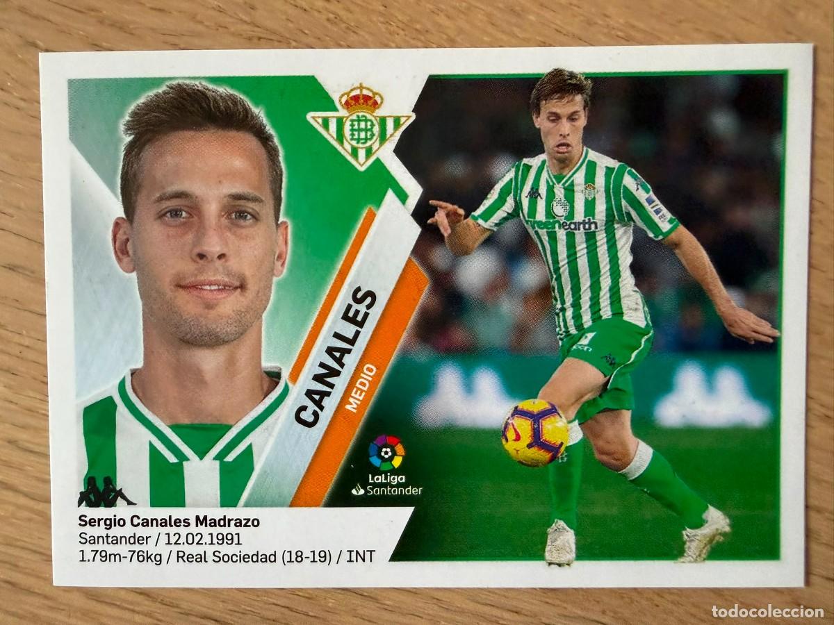 Cromos de f&uacute;tbol: 11 SERGIO CANALES REAL BETIS 19 20 2019 2020 LIGA SANTANDER COLECCIONES ESTE SIN PEGAR STICKER