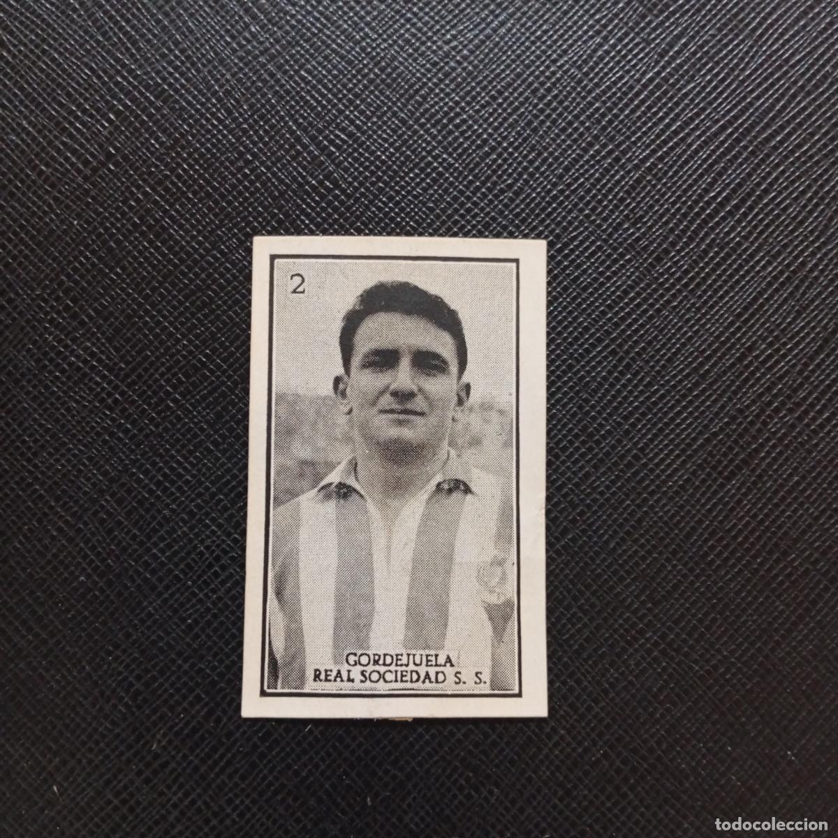 Cromos de f&uacute;tbol: 2 GORDEJUELA REAL SOCIEDAD GRAFICAS BRASIL 1956 1957 FUTBOL LIGA 56 57 - DESPEGADO - A173 PG20