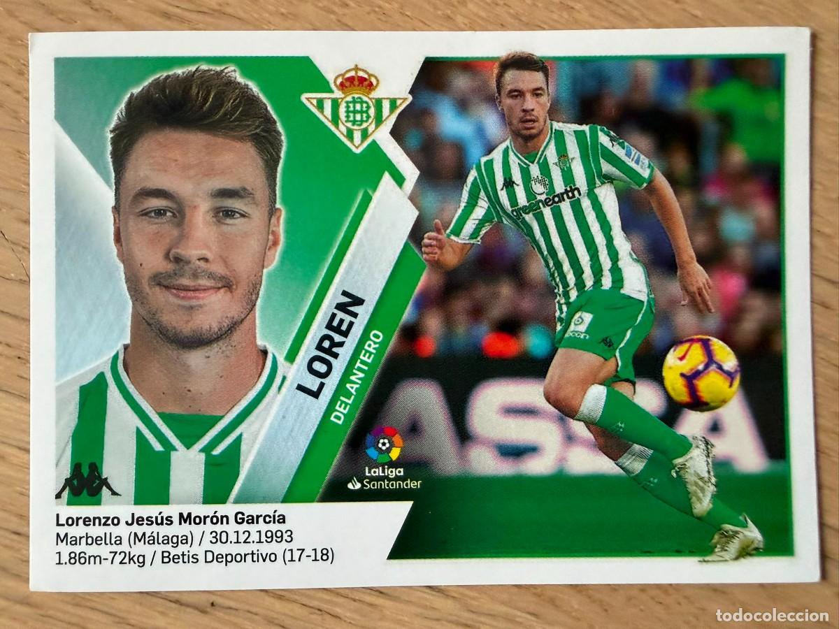 Cromos de f&uacute;tbol: 15 LOREN REAL BETIS 19 20 2019 2020 LIGA SANTANDER COLECCIONES ESTE SIN PEGAR STICKER