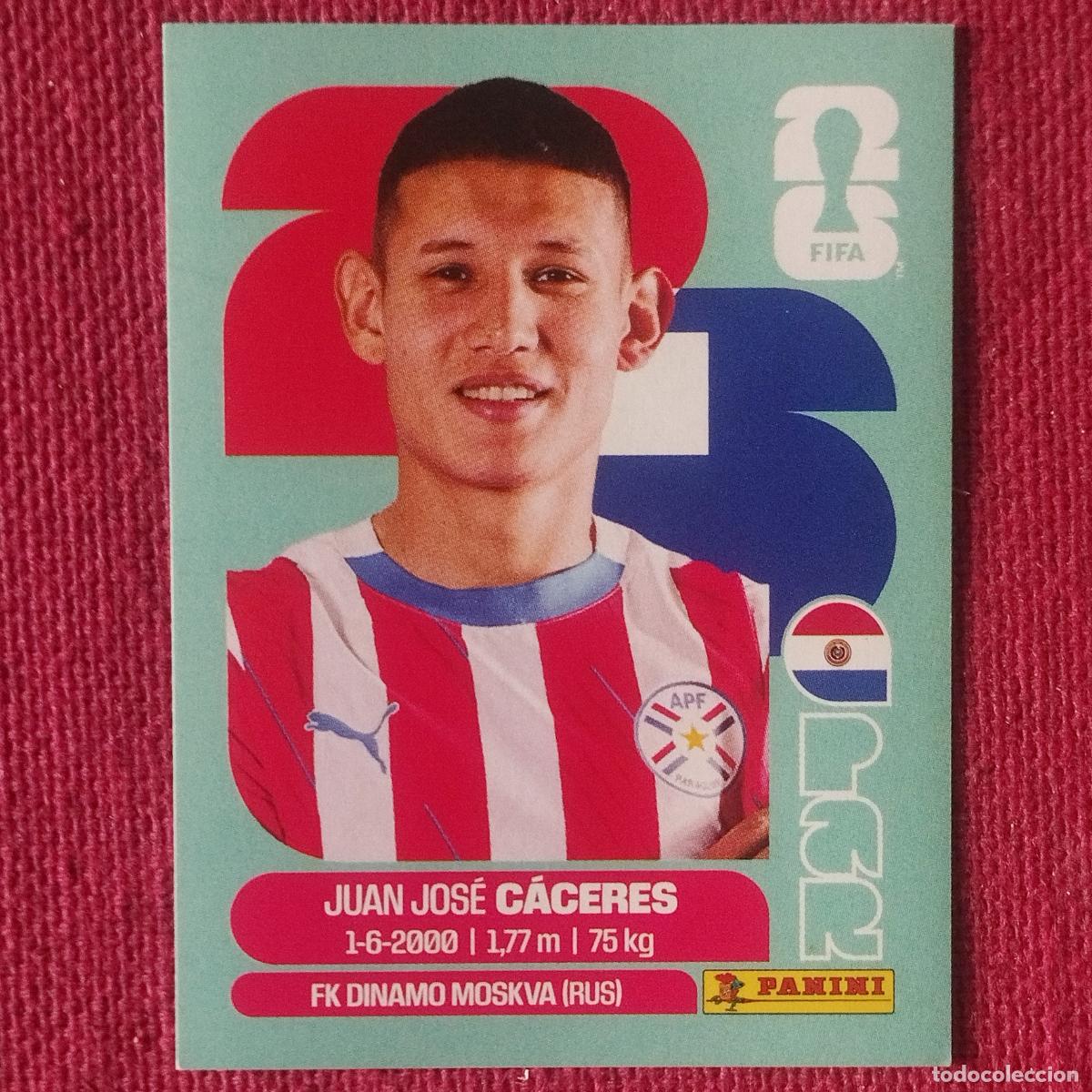 Fu&szlig;ball-Sticker: JUAN JOSE CACERES - PAR 6 - PARAGUAY - MUNDIAL DE FUTBOL - FIFA WORLD CUP 2026