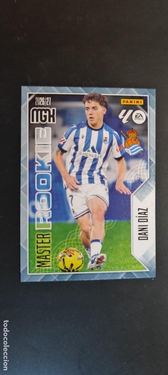 Cromos de Futebol: MEGACRACKS 2026/27 CARD MASTER ROOKIE DANI DIAZ REAL SOCIEDAD # 411 PANINI