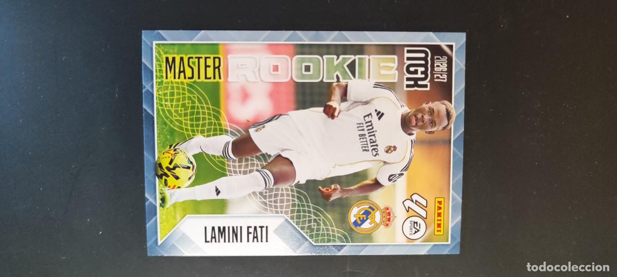 Cromos de f&uacute;tbol: MEGACRACKS 2026/27 CARD MASTER ROOKIE LAMINI FATI REAL MADRID # 416 PANINI