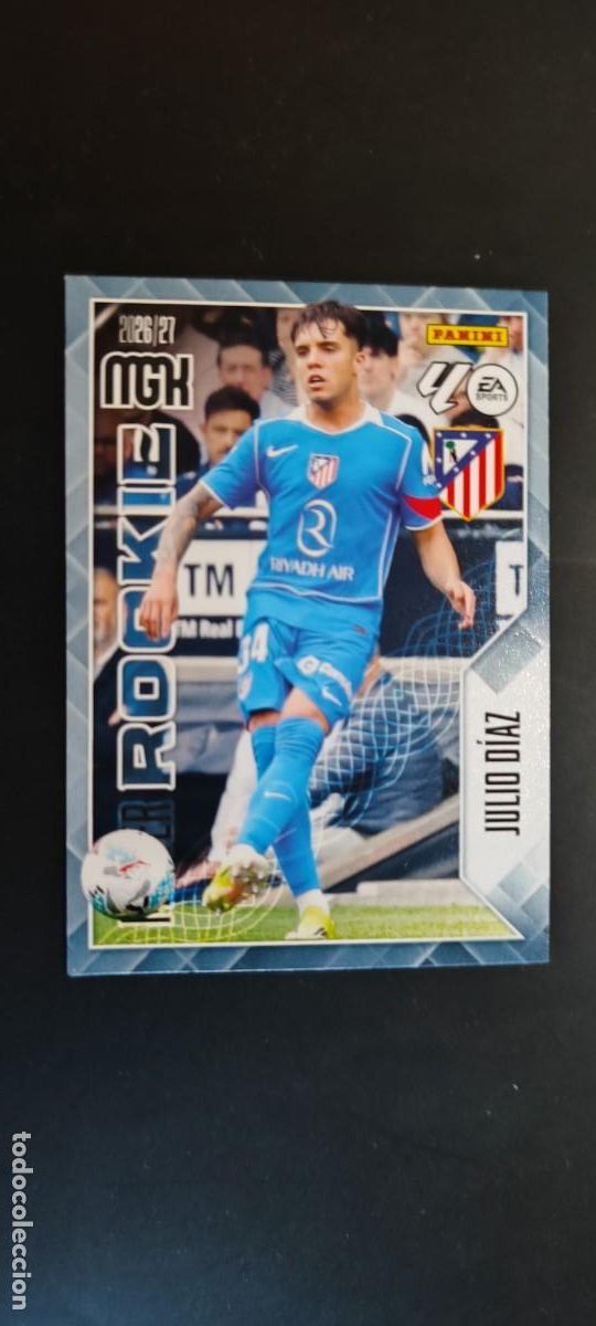 Cromos de f&uacute;tbol: MEGACRACKS 2026/27 CARD MASTER ROOKIE JULIO DIAZ AT MADRID # 415 PANINI