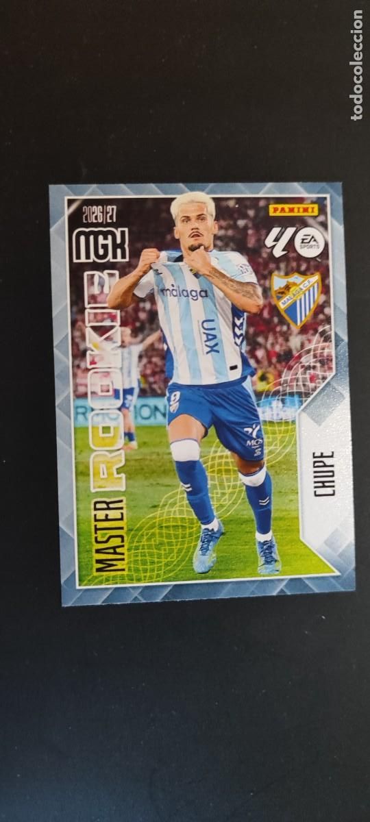 Cromos de f&uacute;tbol: MEGACRACKS 2026/27 CARD MASTER ROOKIE CHUPE MALAGA # 409 PANINI