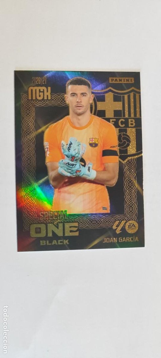 Cromos de f&uacute;tbol: MEGACRACKS 2026/27 CARD SPECIAL ONE BLACK JOAN GARCIA FC BARCELONA # PANINI
