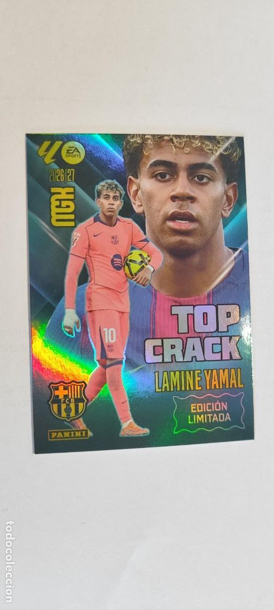 Cromos de f&uacute;tbol: MEGACRACKS 2026/27 CARD TOP CRACK LAMINE YAMAL FC BARCELONA EDICION LIMITADA # PANINI