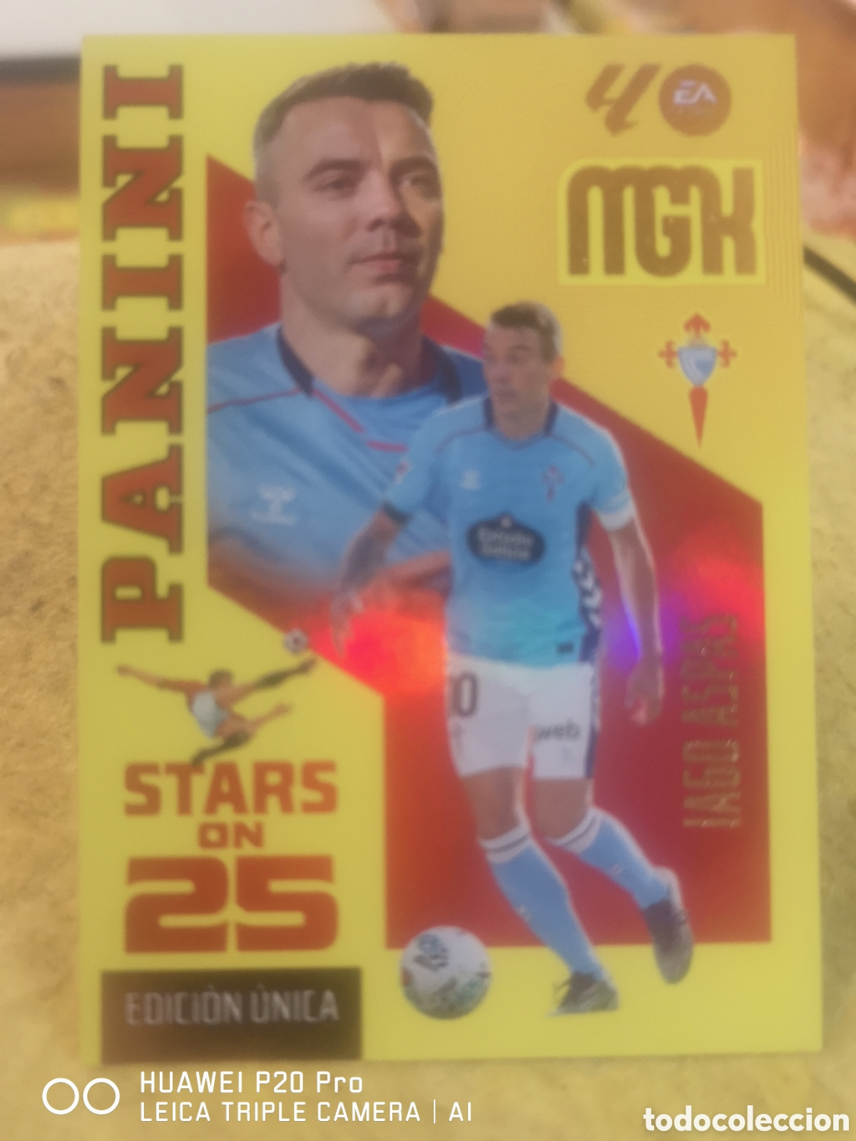 Cromos de f&uacute;tbol: MEGACRACKS 2026/27 CARD 25 ANIVERSARIO EDICION LIMITADA 444 IAGO ASPAS - REAL CLUB CELTA