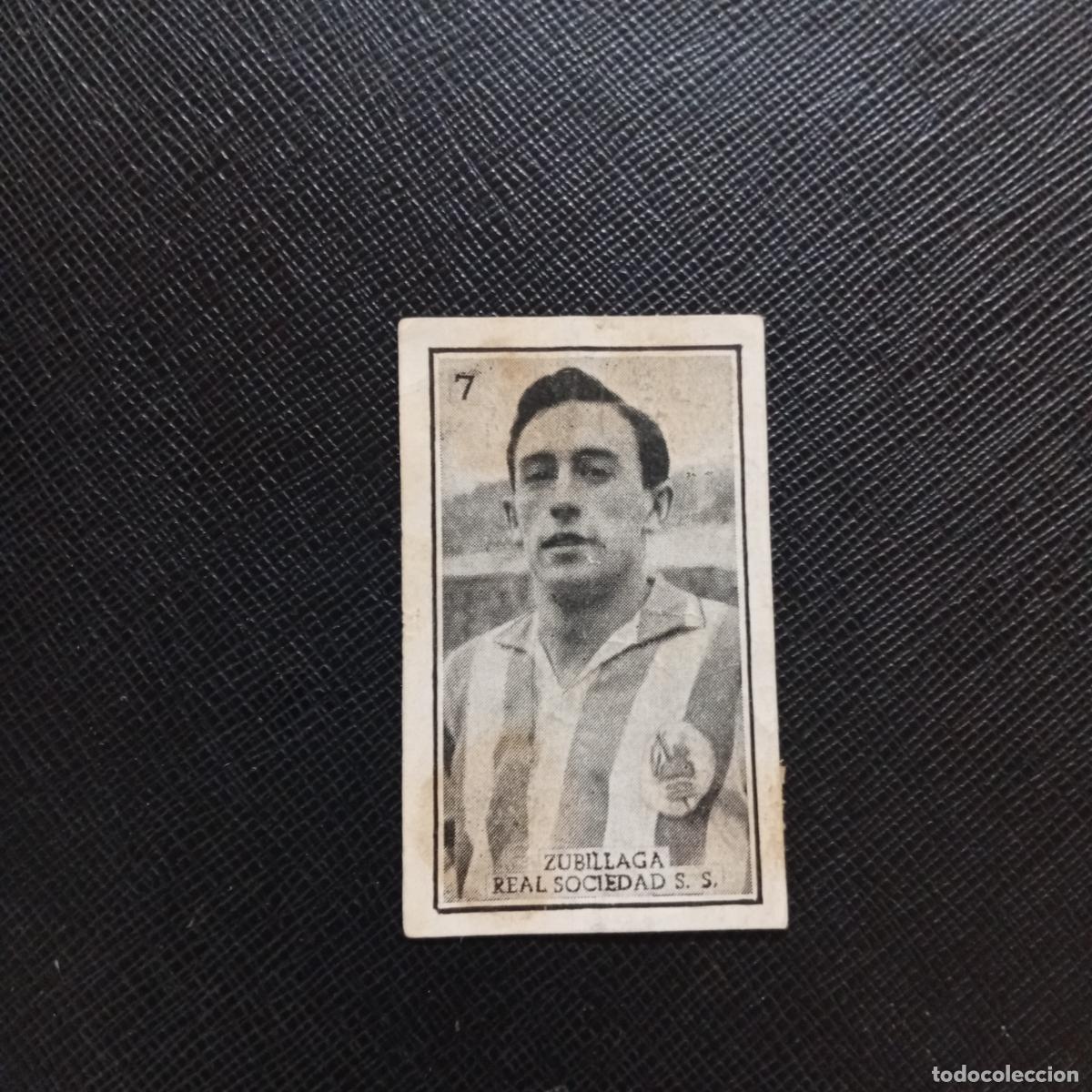 Cromos de f&uacute;tbol: 7 ZUBILLAGA REAL SOCIEDAD GRAFICAS BRASIL 1956 1957 FUTBOL LIGA 56 57 - DESPEGADO - A173 PG24