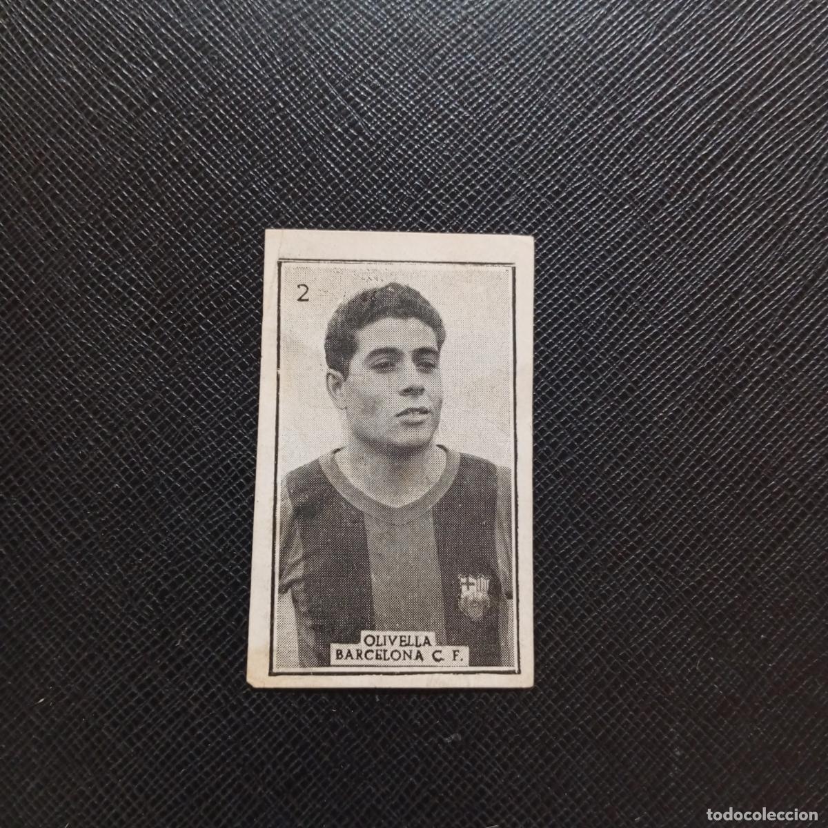 Cromos de f&uacute;tbol: 2 OLIVELLA BARCELONA GRAFICAS BRASIL 1956 1957 FUTBOL LIGA 56 57 - DESPEGADO - A173 PG35