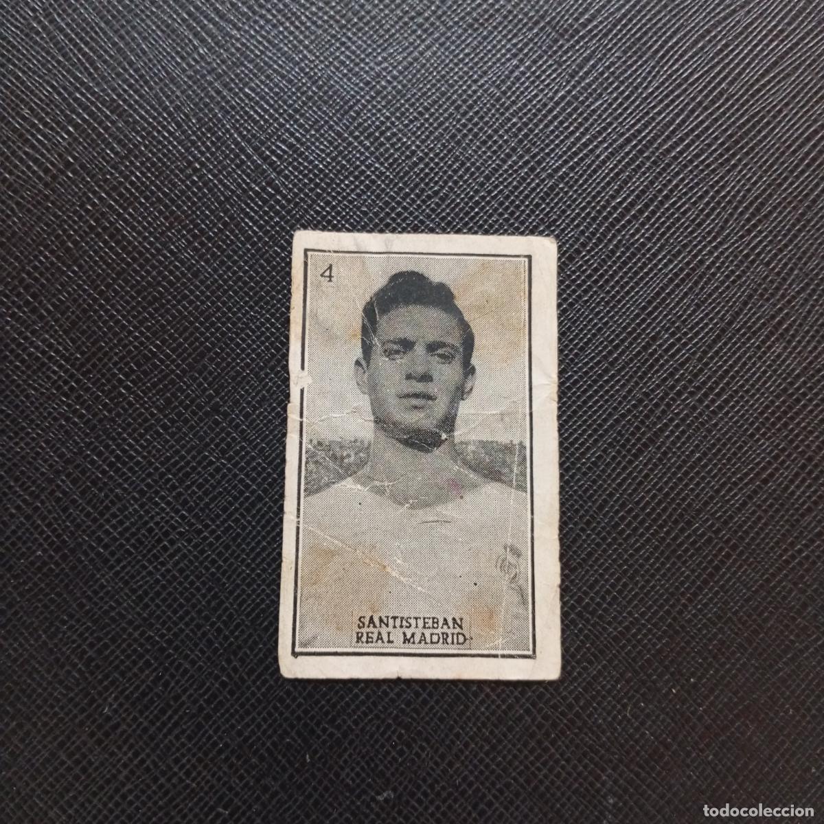 Cromos de f&uacute;tbol: 4 SANTISTEBAN REAL MADRID GRAFICAS BRASIL 1956 1957 FUTBOL LIGA 56 57 - DESPEGADO - A174 PG523