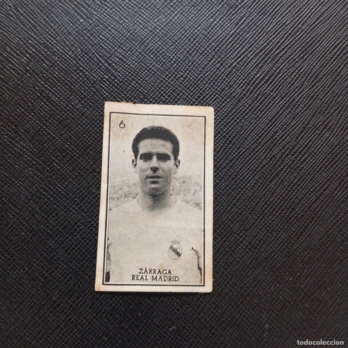 Cromos de f&uacute;tbol: 6 ZARRAGA REAL MADRID GRAFICAS BRASIL 1956 1957 FUTBOL LIGA 56 57 - DESPEGADO - A174 PG523