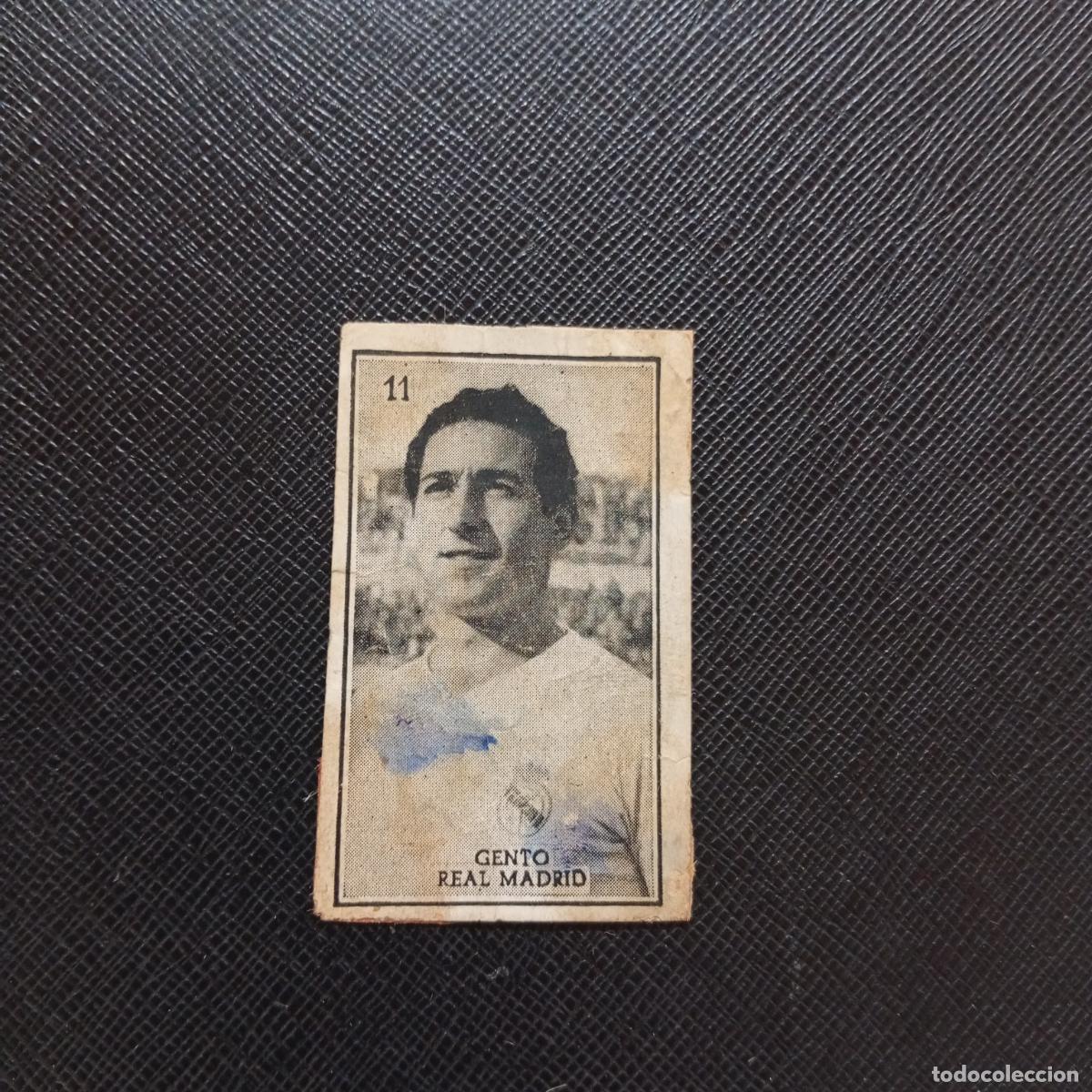 Cromos de f&uacute;tbol: 11 GENTO REAL MADRID GRAFICAS BRASIL 1956 1957 FUTBOL LIGA 56 57 - DESPEGADO - A174 PG523