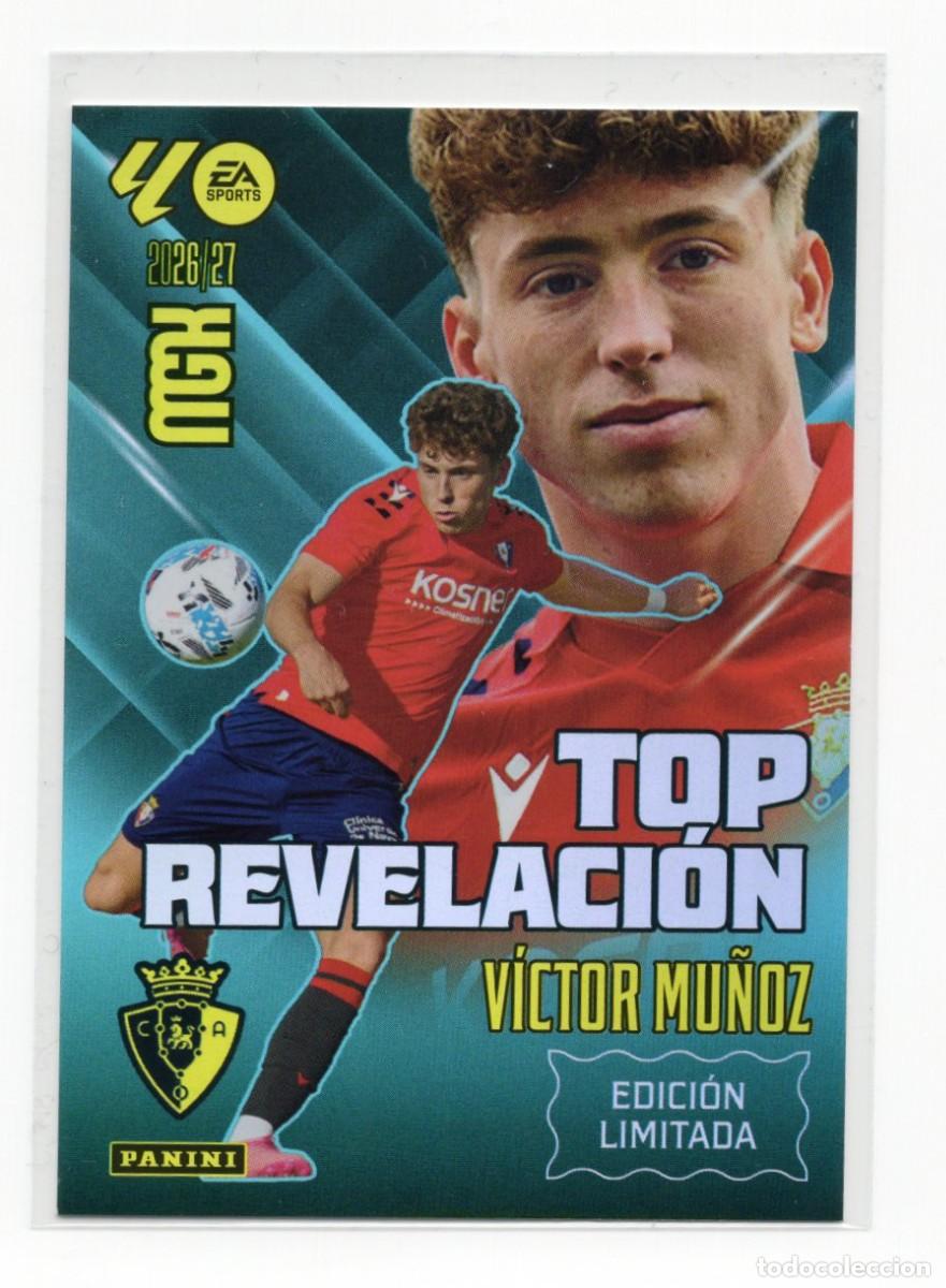 Cromos de f&uacute;tbol: VICTOR MU&Ntilde;OZ TOP REVELACION OSASUNA MEGACRACKS 26 27 2026 2027 MGK PANINI